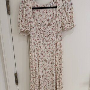 Reformation white floral dress